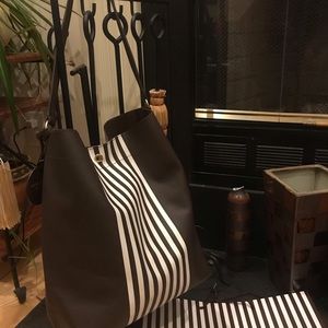 Henri Bendel Centennial Hobo Faux Leather tote